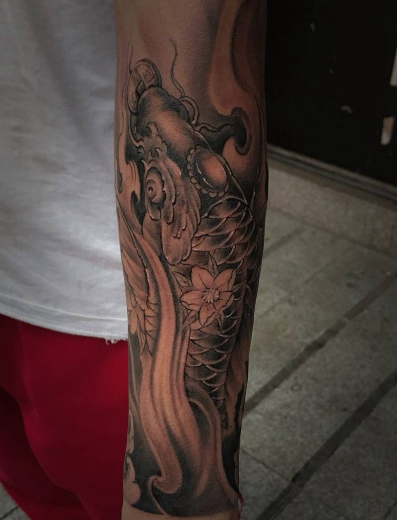 《招财进宝》纹身图片