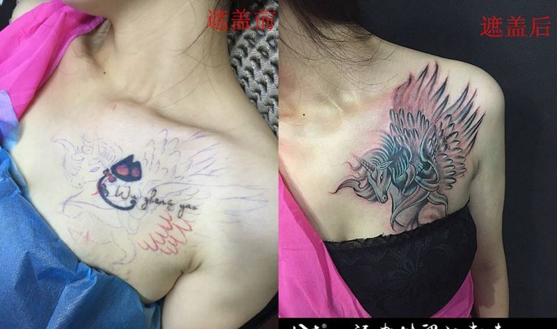 遮盖纹身图片