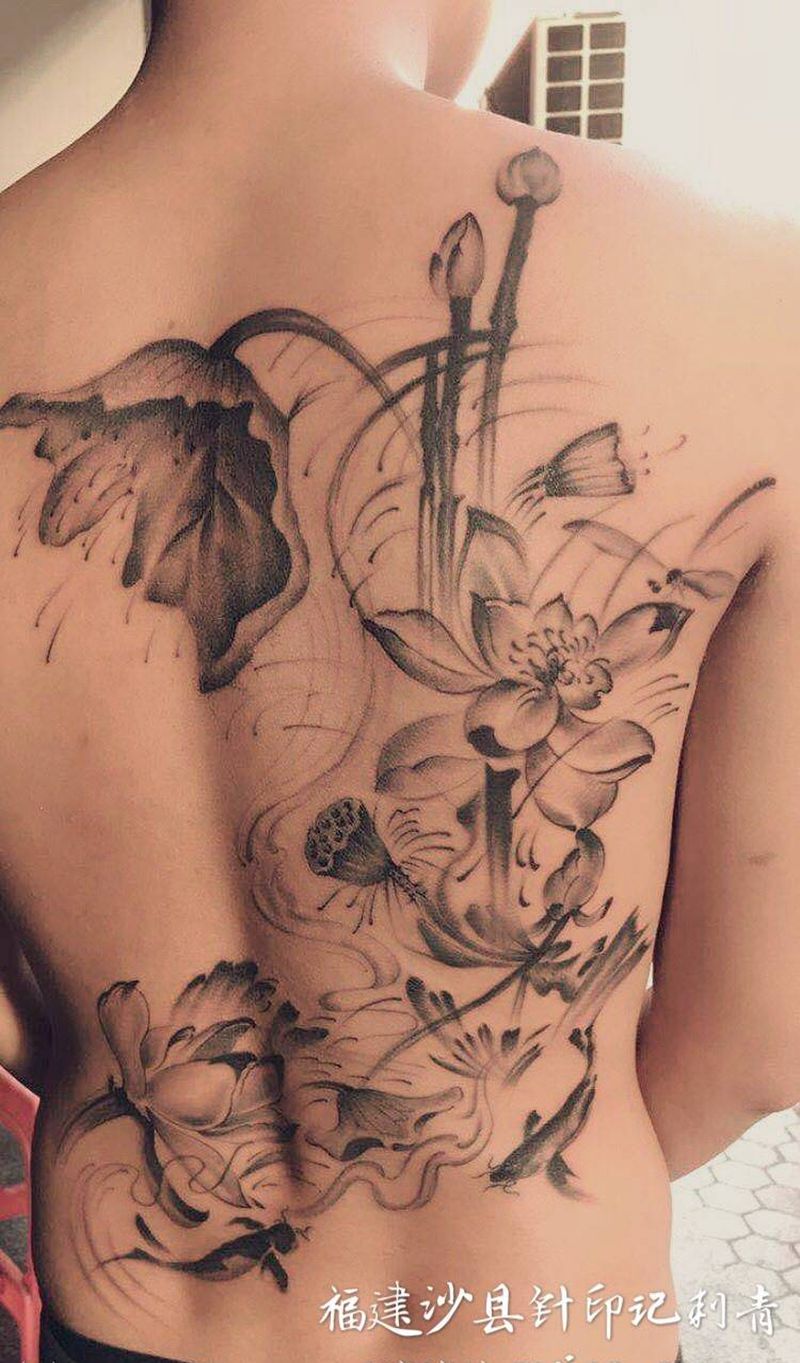 水墨风格纹身图片