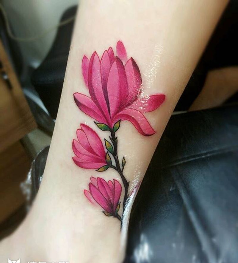 木兰花纹身图片