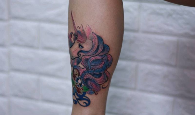 独角兽纹身图片