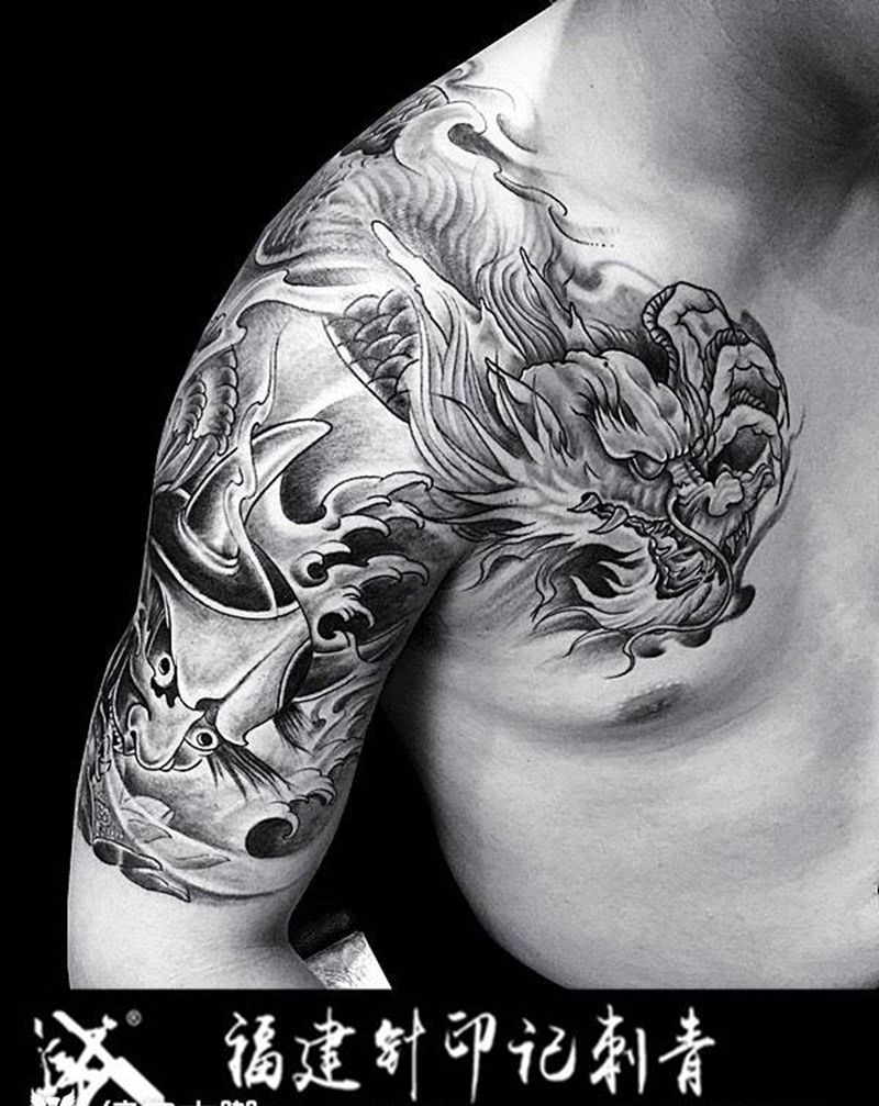 半甲纹身纹身图片