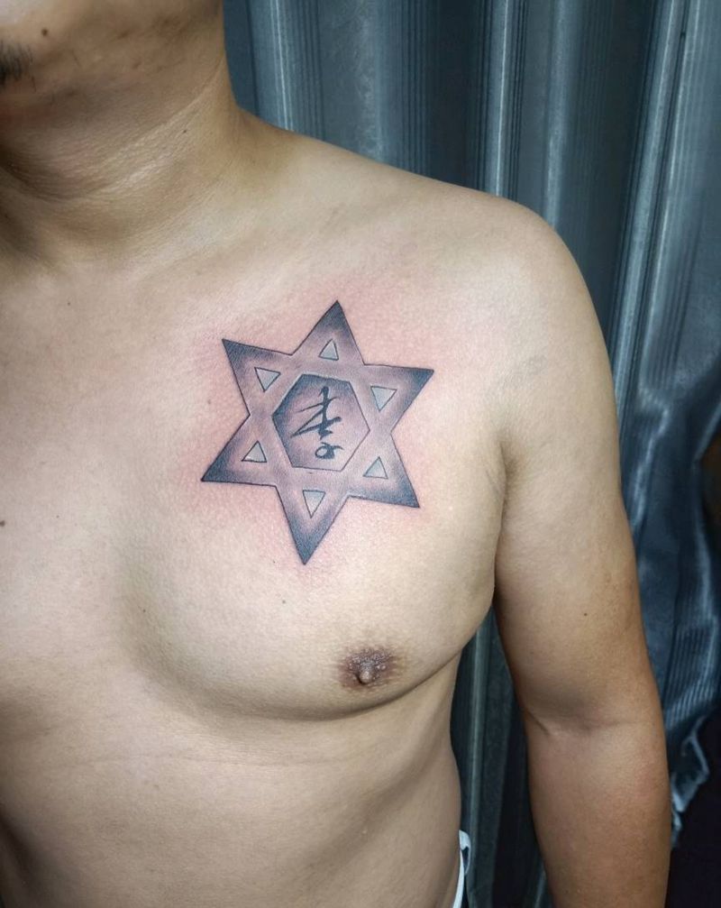 六芒星纹身图片