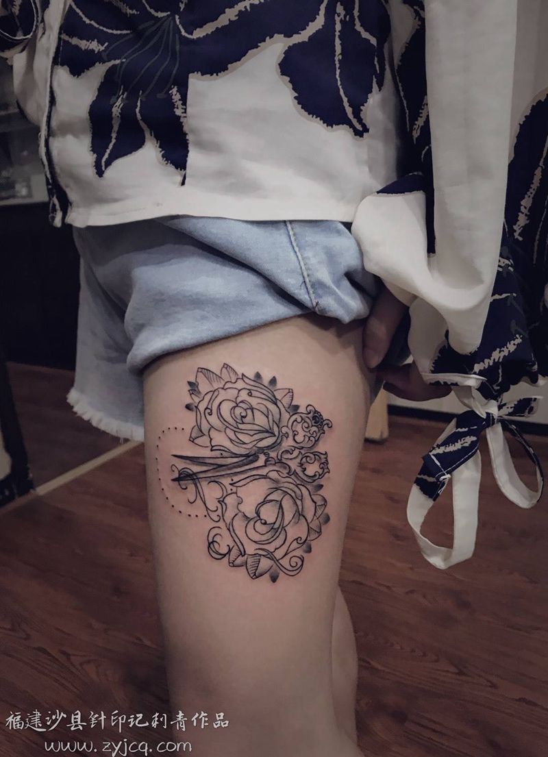 玫瑰纹身图片
