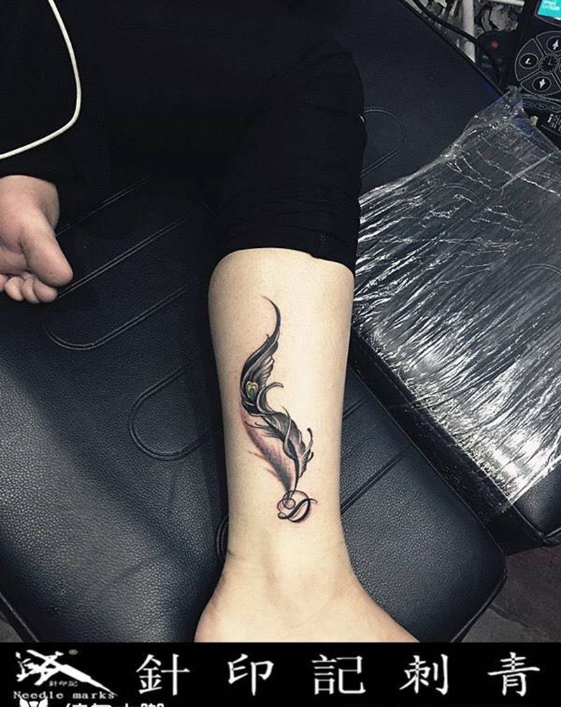 羽毛纹身图片