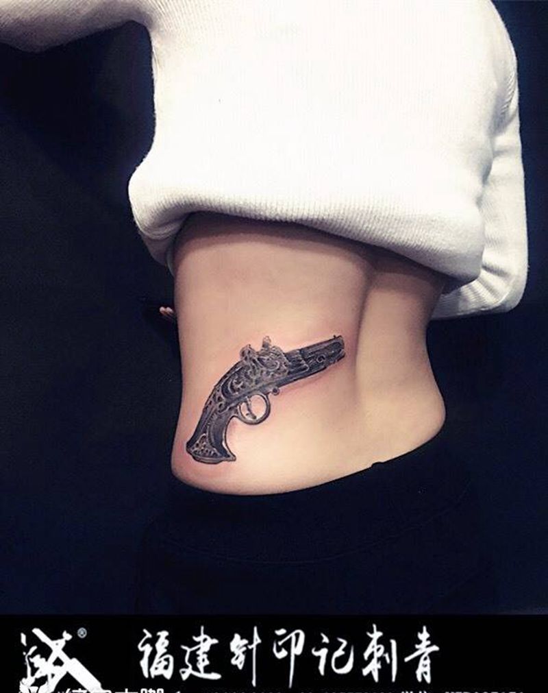 手枪纹身纹身图片