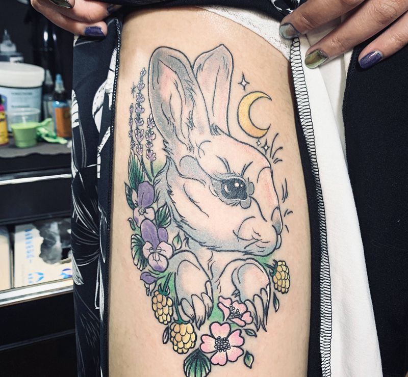 Old school 兔子纹身图片_Old School纹身图案