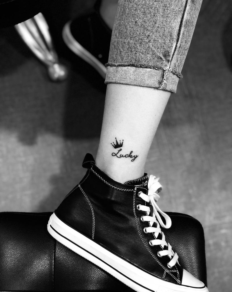 小清新纹身图片_腿部图腾纹身图案