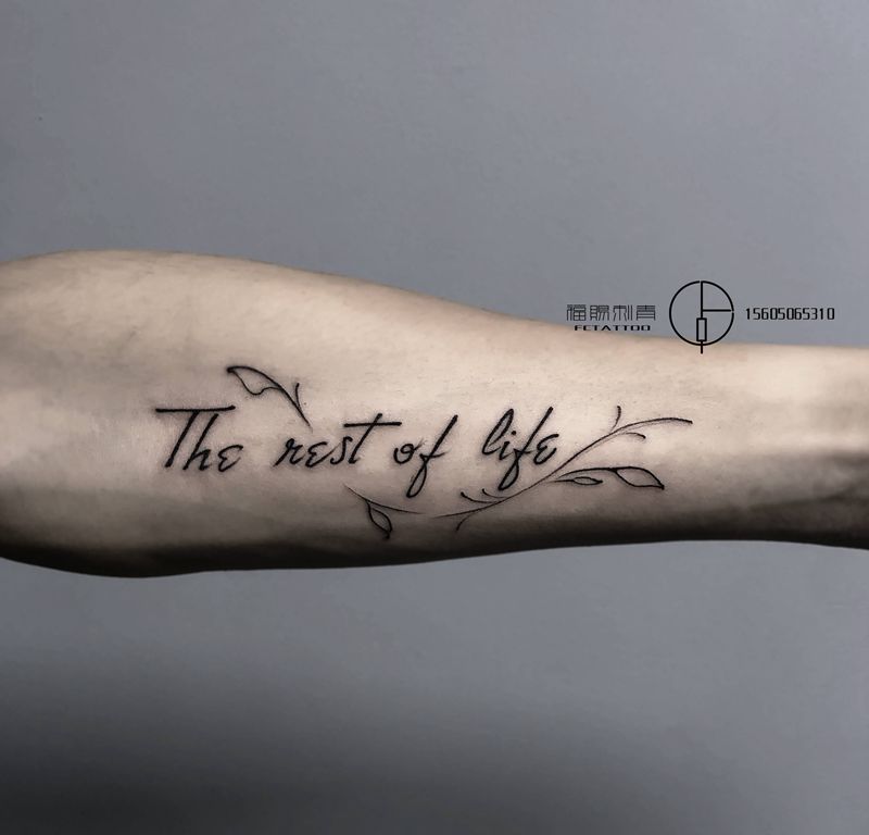 英文纹身图片_手臂几何纹身图案