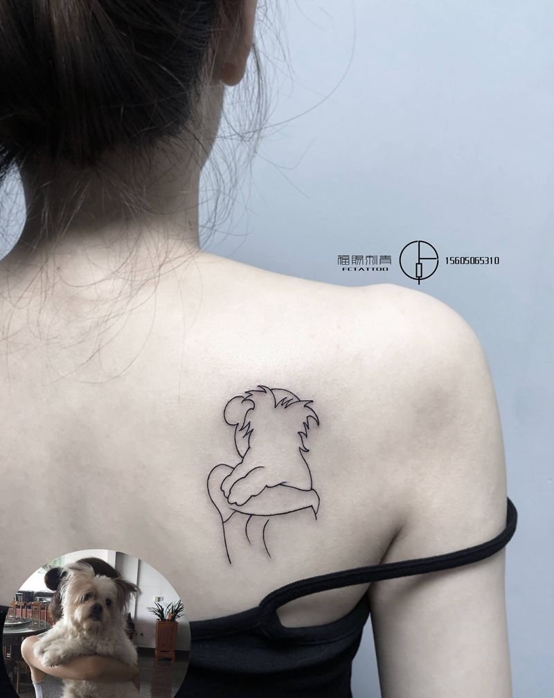 简笔画纹身图片_手臂几何纹身图案