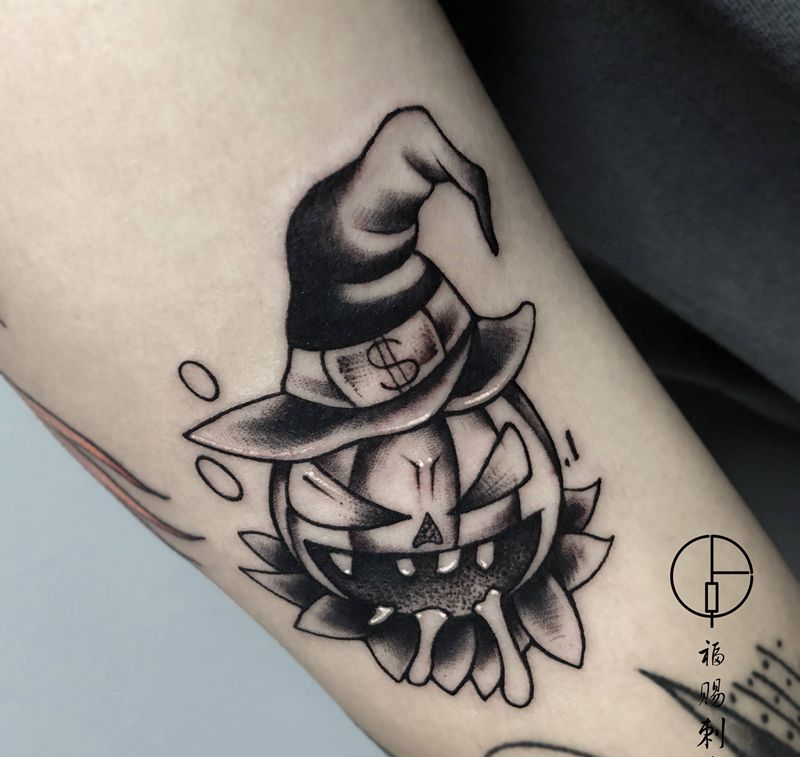 万圣节纹身图片_手臂手部Old SchoolNew School纹身图案