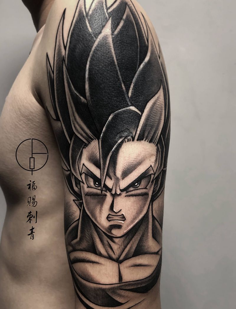 七龙珠纹身图片_手臂手部点刺纹身图案