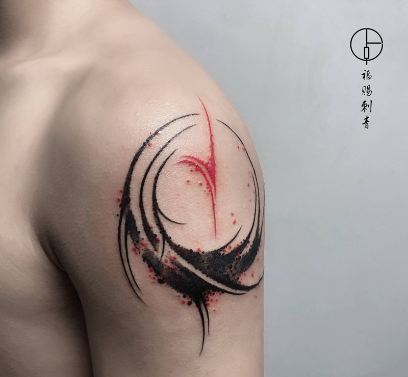 暗黑纹身图片_手臂手部花体字点刺纹身图案