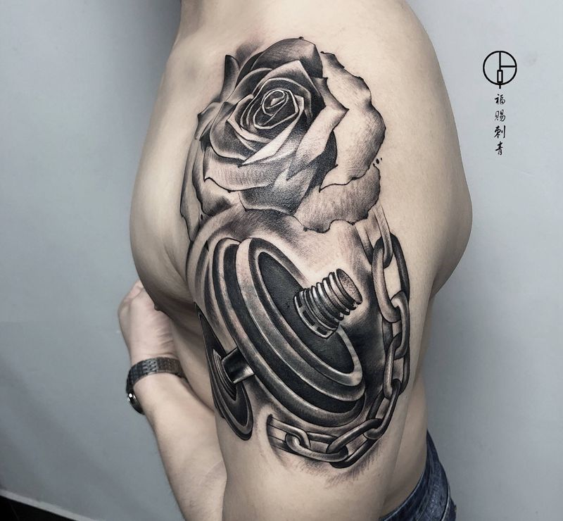 遮盖纹身图片_手臂手部欧美写实图腾纹身图案