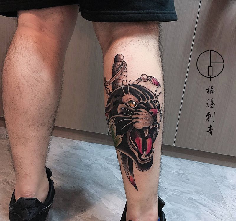 oldschool纹身图片_脚部腿部Old SchoolNew School纹身图案