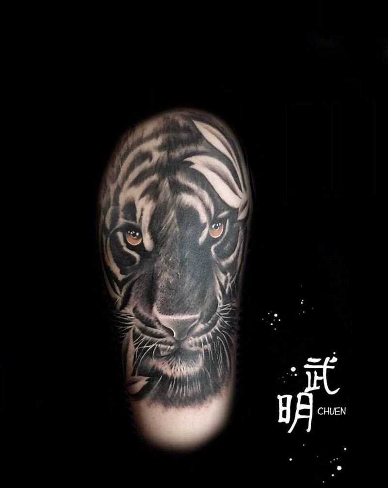 虎纹身图片