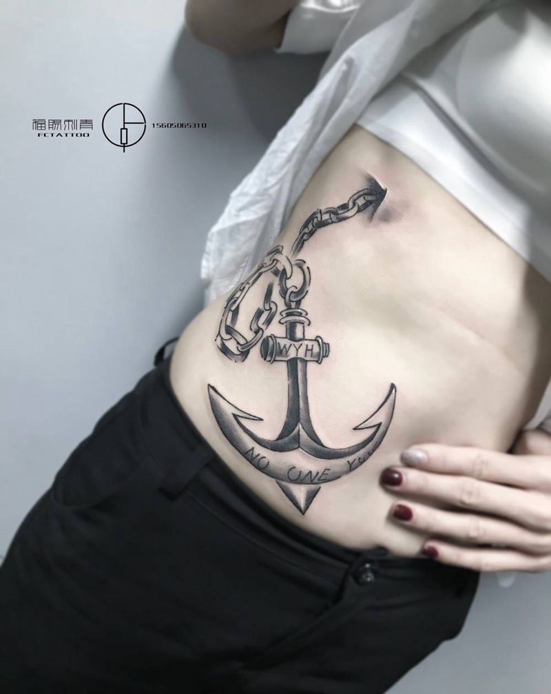 船锚纹身图片