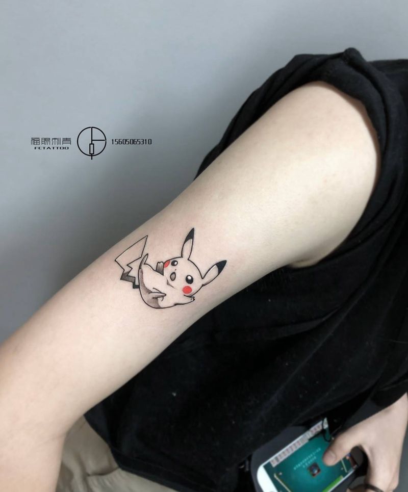 皮卡丘纹身图片