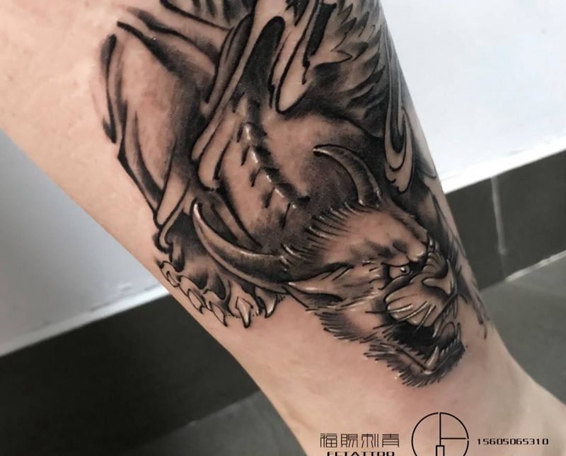 神兽纹身图片