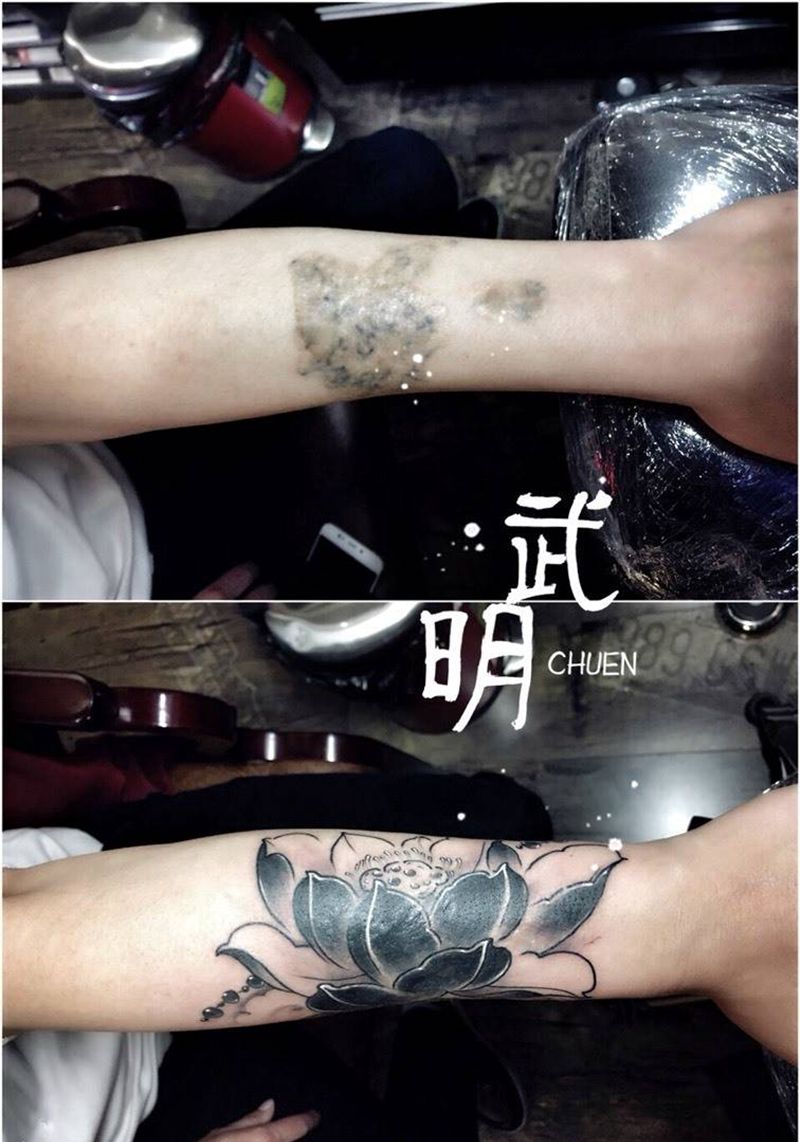 遮盖纹身图片