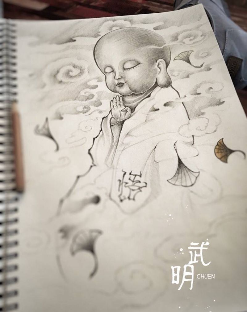 慧能纹身图片_手稿纹身图案