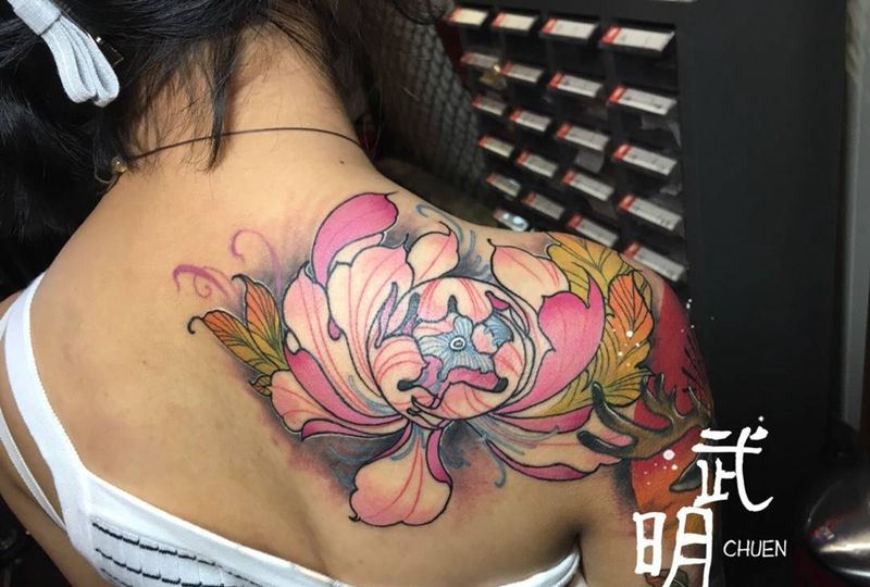 花开富贵纹身图片