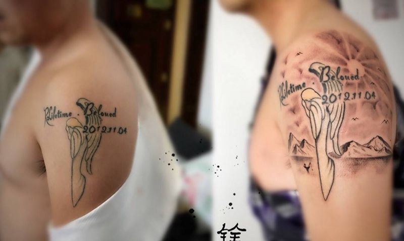 添加背景纹身图片