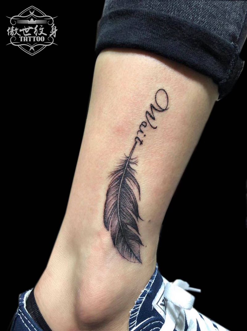 羽毛纹身图片