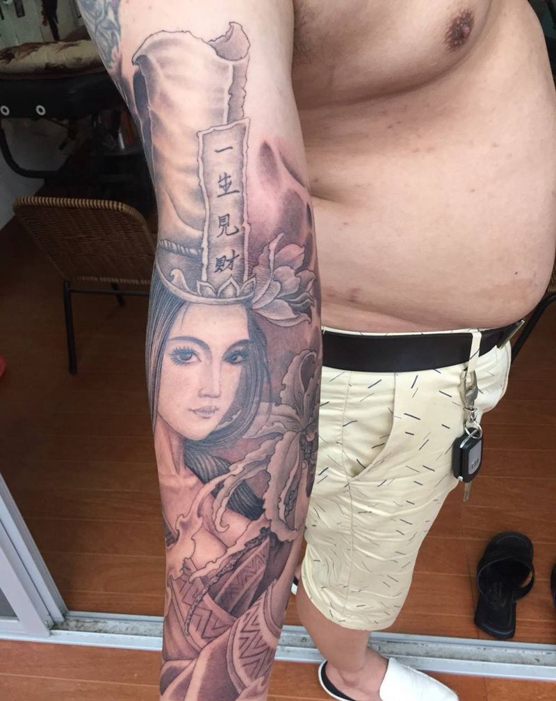 白无常纹身图片