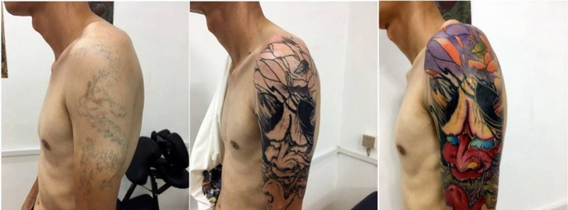 遮盖纹身图片