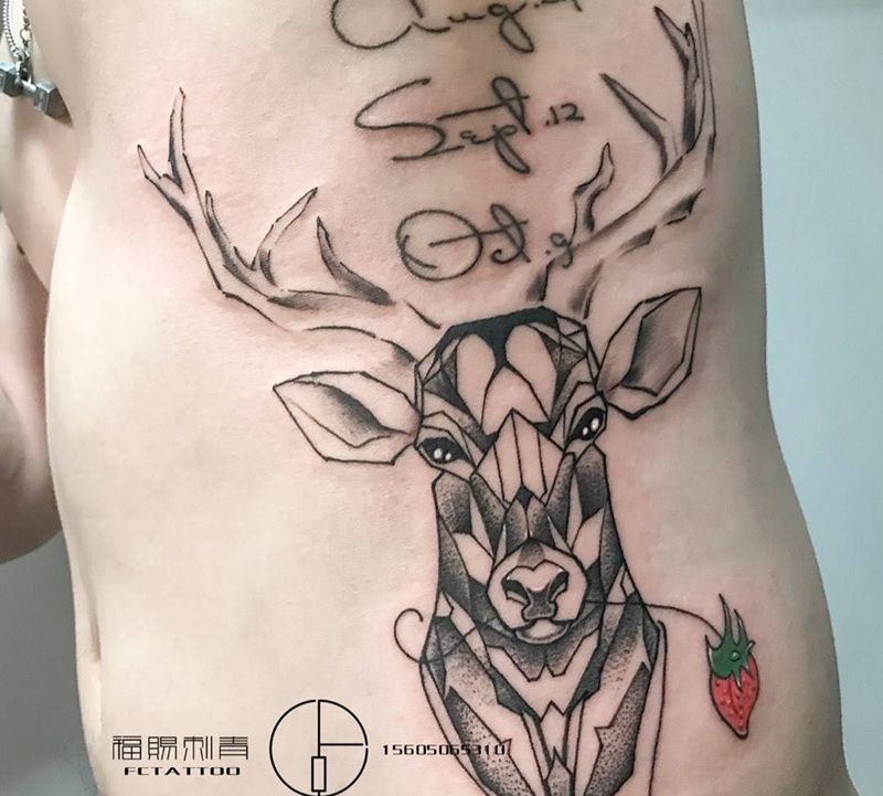 鹿纹身图片