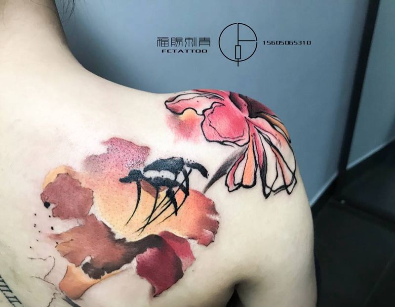 未完成纹身图片