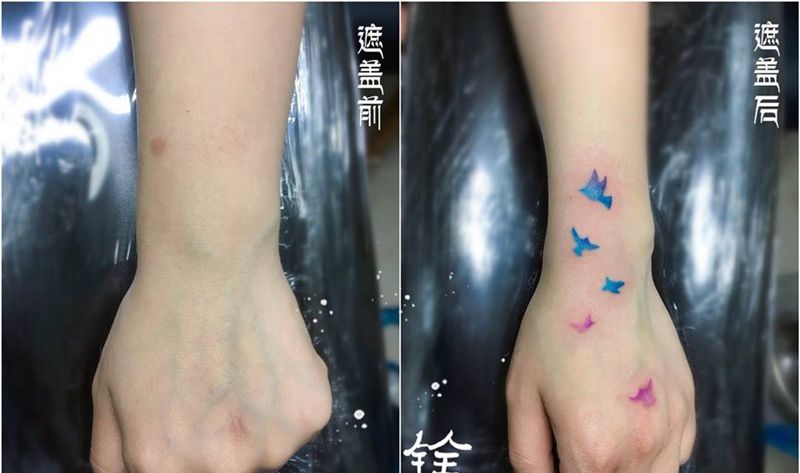 遮疤纹身图片