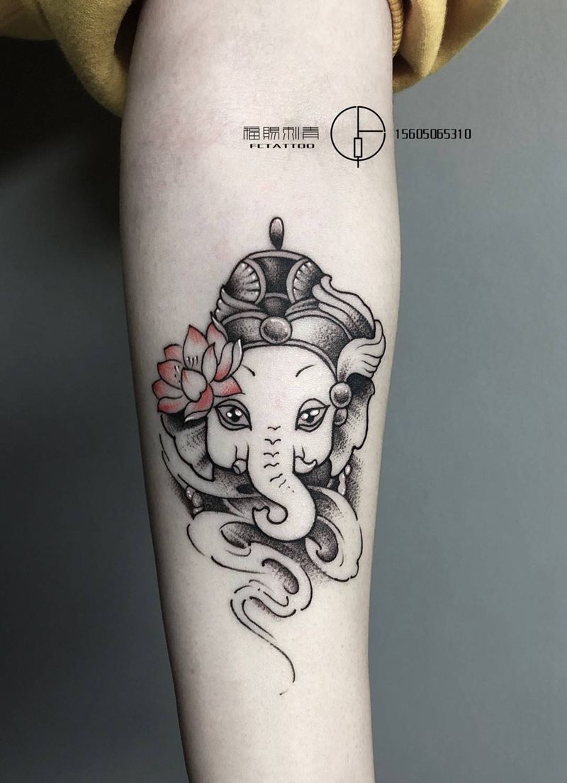 小象神纹身图片