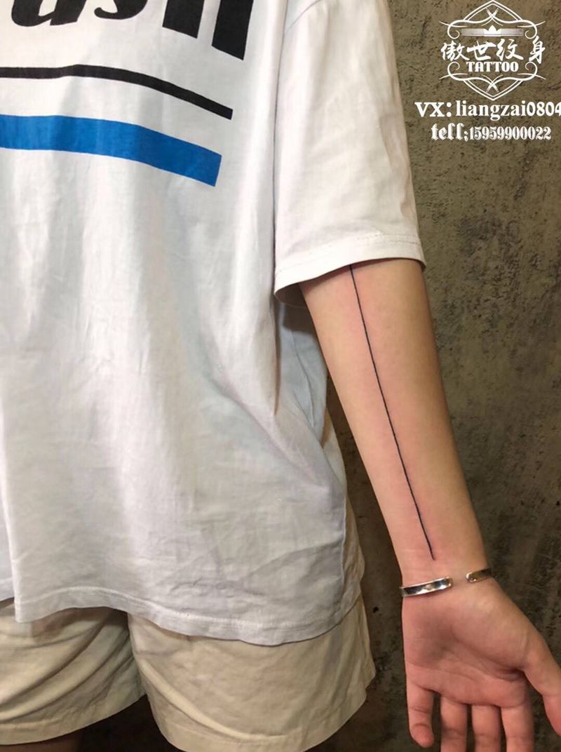 线条纹身图片