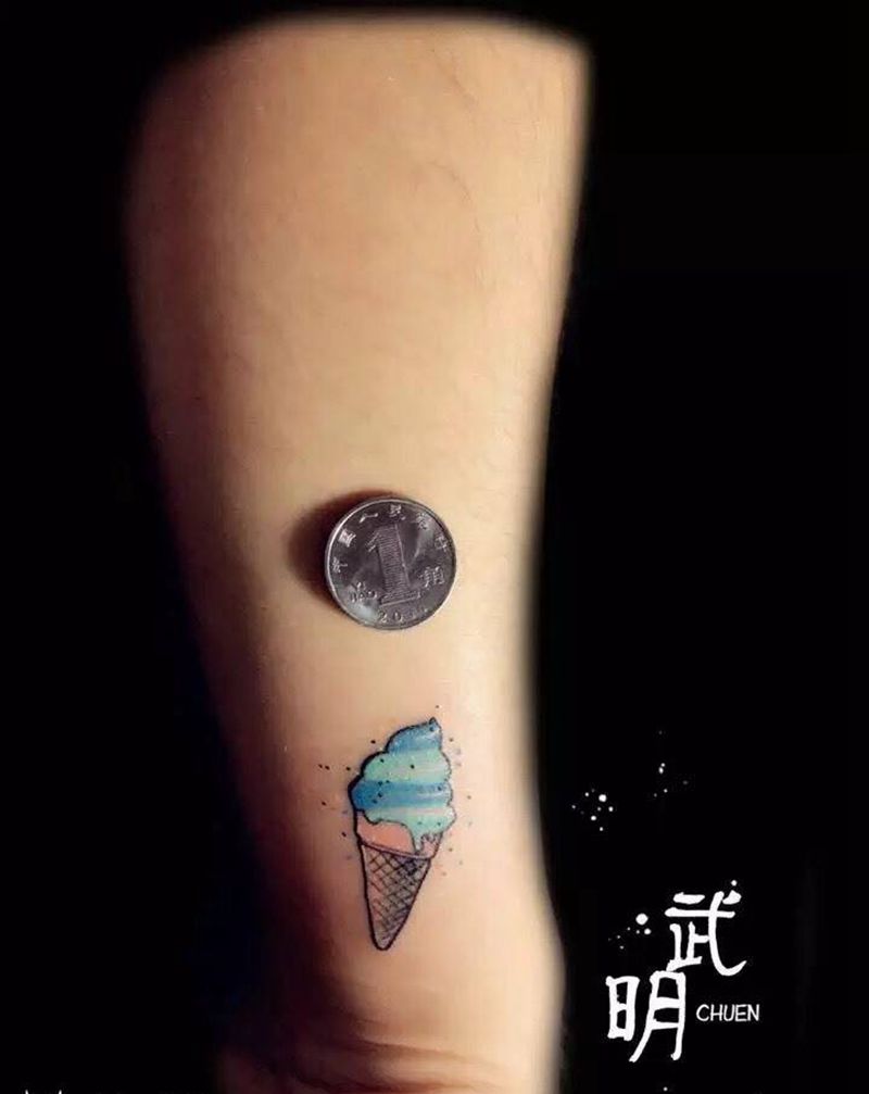 冰激凌纹身图片