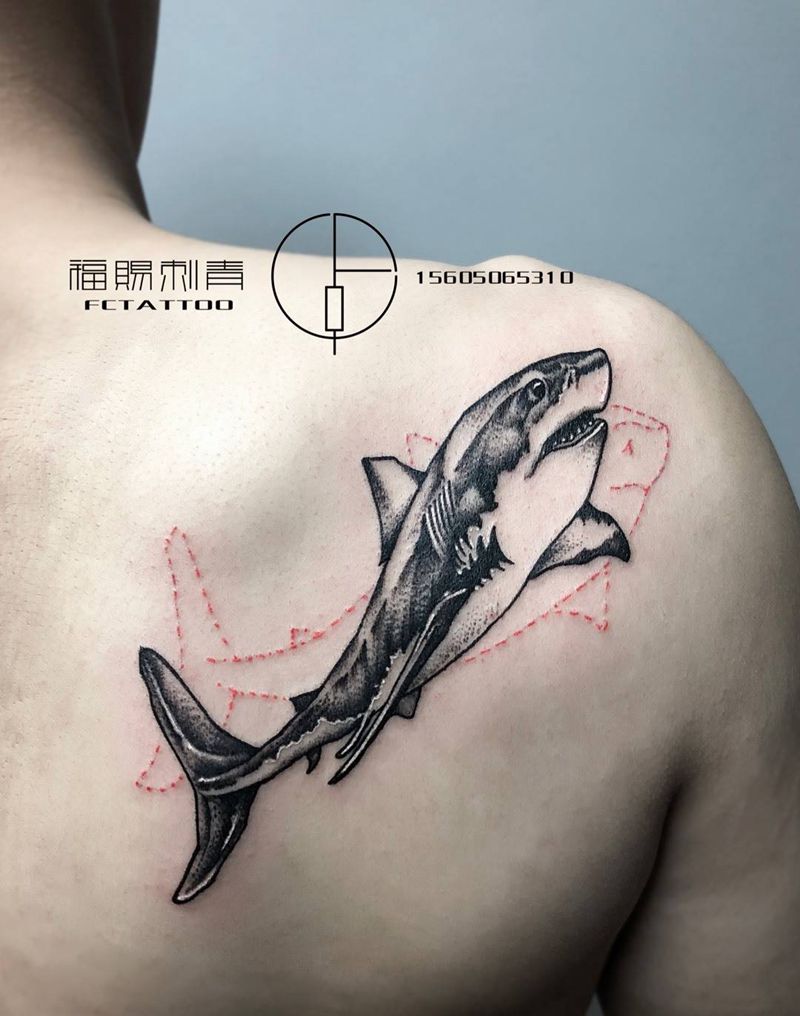 鲨鱼纹身图片