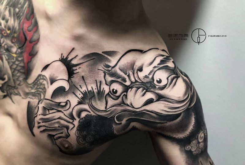 写意人物纹身图片