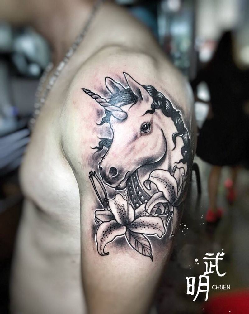 獨角獸纹身图片