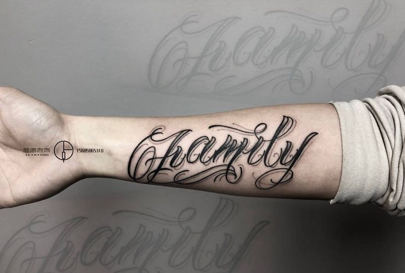 花体字纹身图片