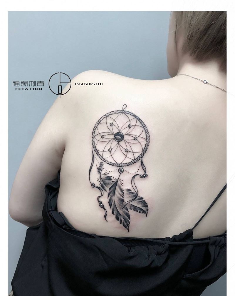 捕梦网纹身图片