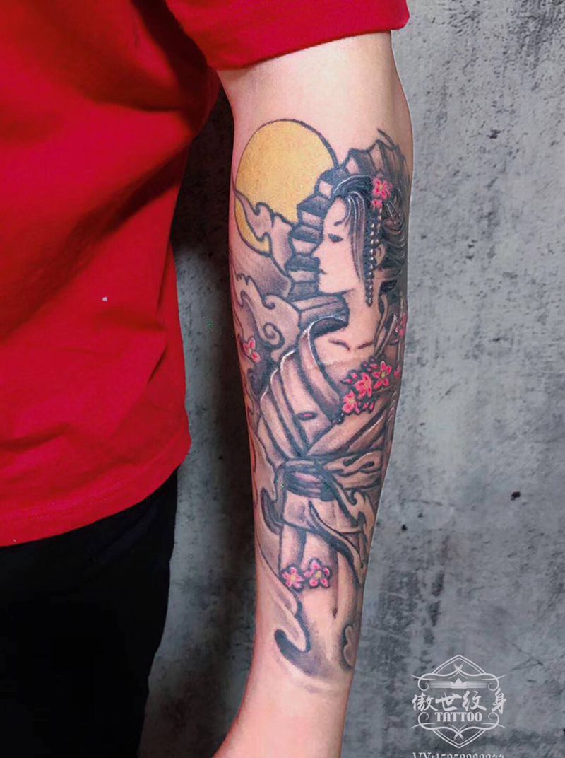 艺妓纹身图片