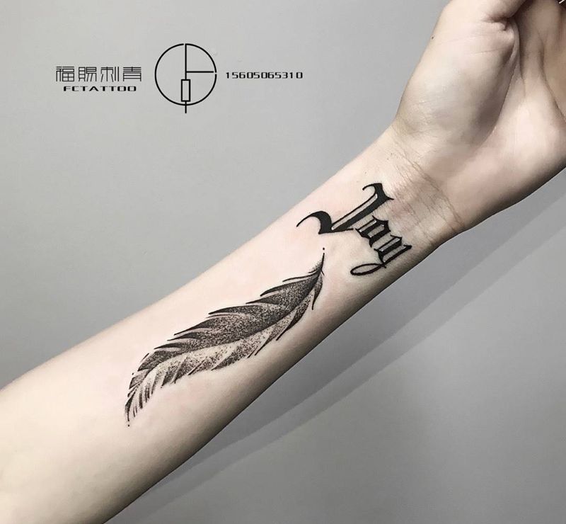 羽毛纹身图片