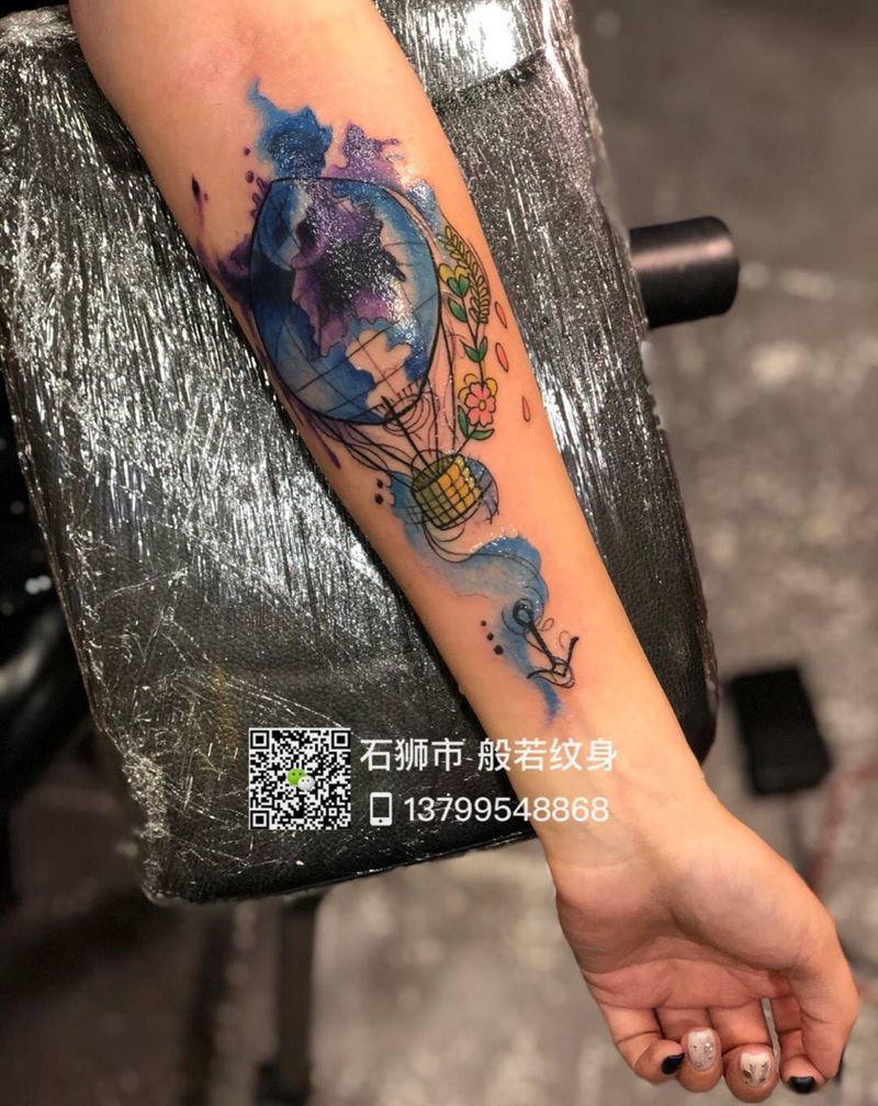 热气球纹身纹身图片