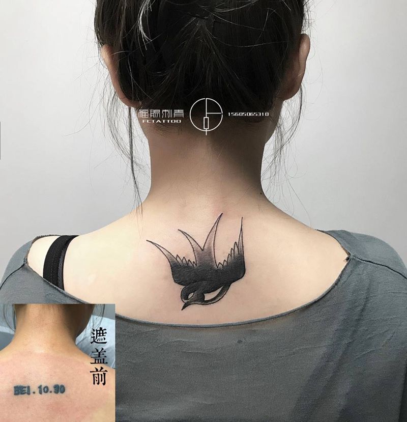 遮盖纹身图片