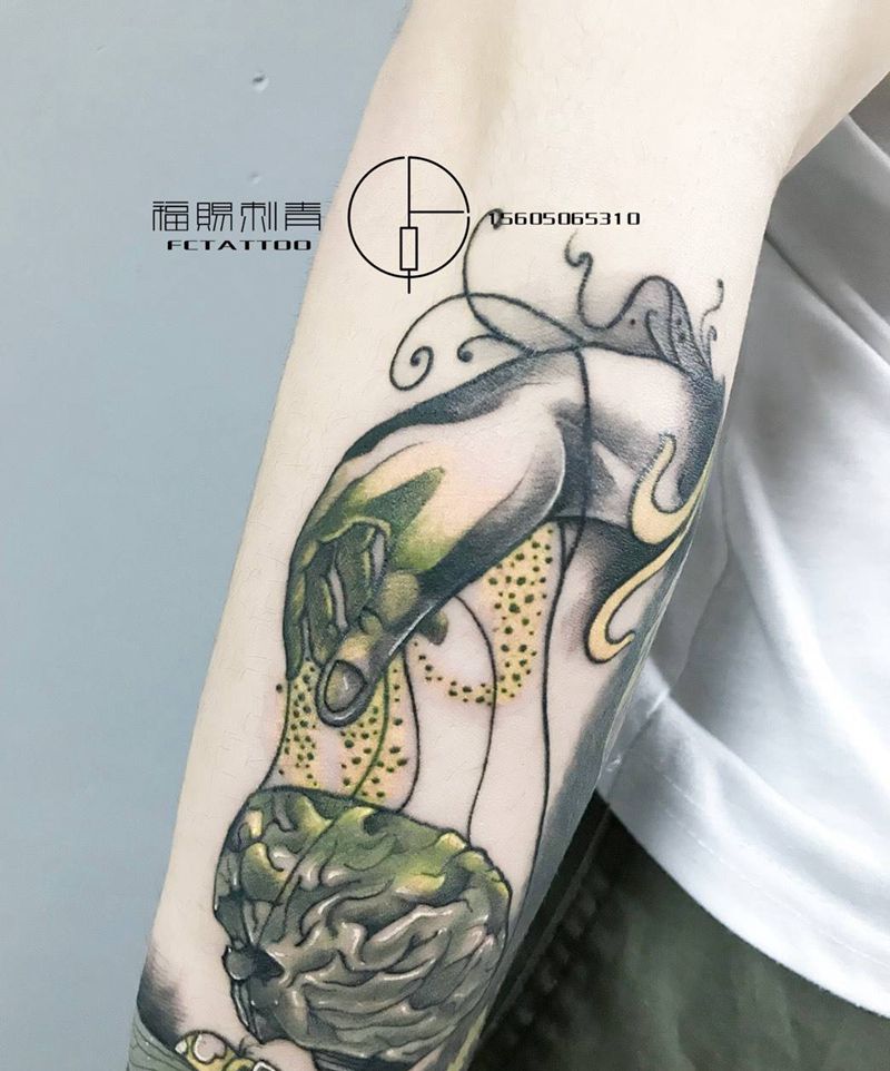 newschool花臂纹身图片