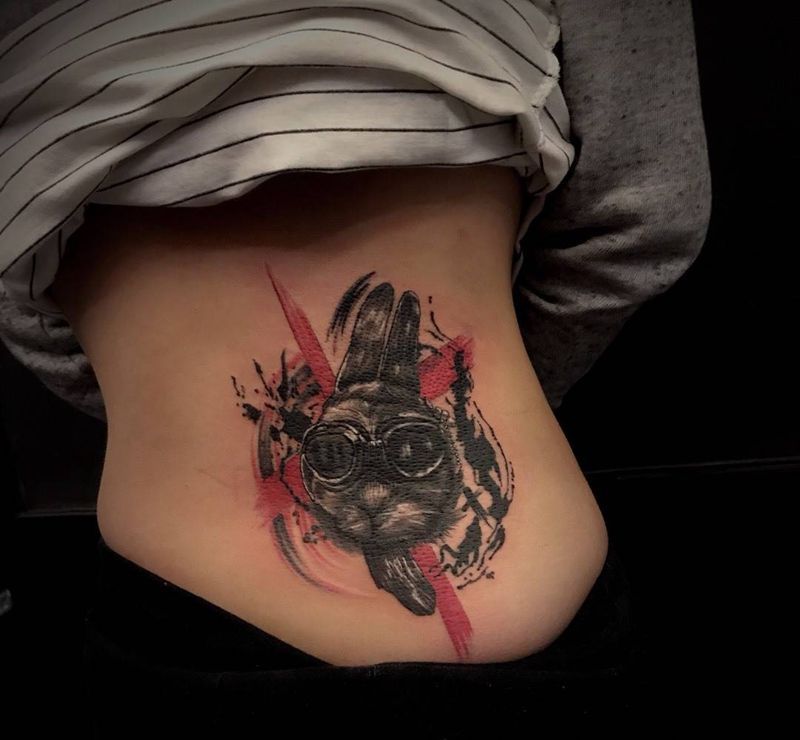 遮盖纹身图片_成品欧美动物纹身图案