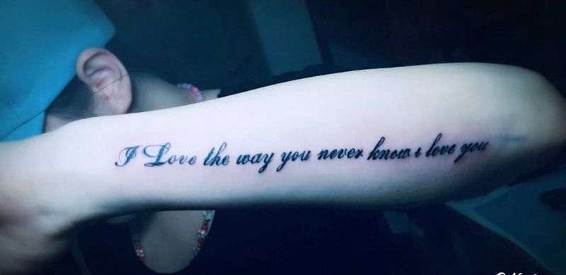 文字一排！纹身图片