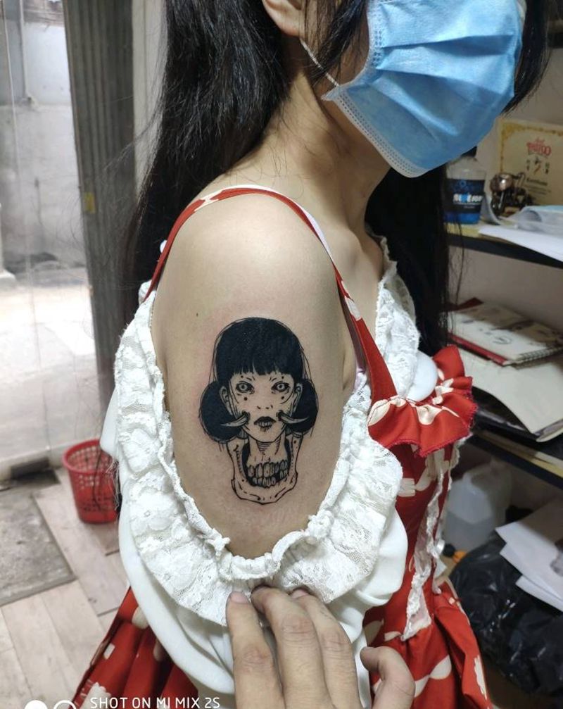 遮盖纹身图片_手臂New School纹身图案