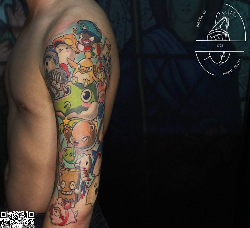 冒险岛纹身图片_手臂纹身图案